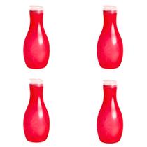 Kit 4 Garrafa Moringa Geladeira 1.5L Plástico Coloridas Com Tampa Água Suco Cozinha Multiuso Hidratação 1500ml Arcaplast
