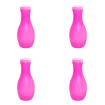 Kit 4 Garrafa Moringa Geladeira 1L Plástico Coloridas Com Tampa Água Suco Cozinha Multiuso Hidratação 1000ml Arcaplast