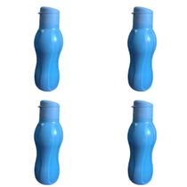 Kit 4 Garrafa Squeeze Garrafinha de Água 650ml Plástica Academia Livre de BPA Estilo Tupperware ECO