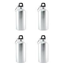 Kit 4 Garrafas Chaveiro Mosquetão 400ml Personalizável