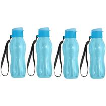 Kit 4 Garrafas de Água Tupperware Eco Tupper Azul Claro 310ml