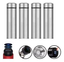 Kit 4 Garrafas Térmicas Aço Inox Termômetro Led Digital Kit 4 Garrafas Térmicas Aço Inox Termômetro Led Digital