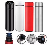 Kit 4 Garrafas Térmicas Aço Inox Termômetro Led Digital Kit 4 Garrafas Térmicas Aço Inox Termômetro Led Digital