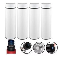 Kit 4 Garrafas Térmicas Aço Inox Termômetro Led Digital Kit 4 Garrafas Térmicas Aço Inox Termômetro Led Digital