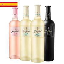 Kit 4 Garrafas Vinho Tinto Branco e Rosé Freixenet Sem Álcool 750ml