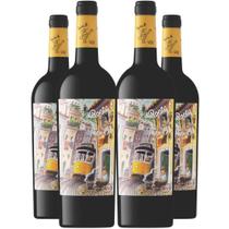 Kit 4 Garrafas Vinho Tinto Porta 6 750ml