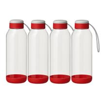 Kit 4 Garrafinhas Squeeze 1l Resistente Escritório Academia