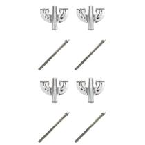 Kit 4 Garras Bumbo Cromado 12.1 + 4 Parafusos 110Mm X 6Mm - Spanking