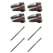 Kit 4 Garras Bumbo Cromado 12.2 + 4 Parafusos 110Mm X 6Mm - Spanking