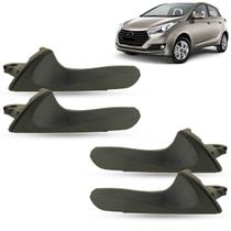 Kit 4 Gatilho Maçaneta Interna da Porta Dianteira Traseira Cinza Hyundai HB20 HB20S HB20X 2013 a 2019