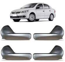 Kit 4 Gatilho Maçaneta interna Puxador Gol Voyage G5 G6 Grafite