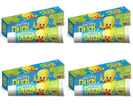 Kit 4 Gel Dental Doctor Duck Com Flúor 50g - Dental Clean