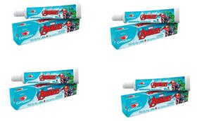 Kit 4 Gel Dental Marvel Avengers Sabor Morango - Condor