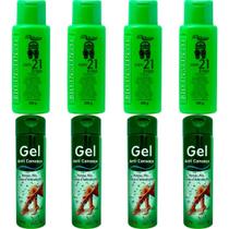Kit 4 Gel Detonador com 21 Ervas + 4 Gel Anti Cansaço Pernas Pés Costas e Articulações Kit 4 Gel Detonador com 21 Ervas + 4 Gel Anti Cansaço Pernas Pés Costas e Articulações