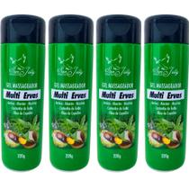 Kit 4 Gel Massageador Multi Ervas 220g Alecrim Copaíba Kit 4 Gel Massageador Multi Ervas 220g Alecrim Copaíba