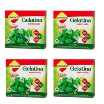 Kit 4 Gelatina Lowçucar Plus com Stevia Diet Sabor Limão 10g Kit 4 Gelatina Lowçucar Plus com Stevia Diet Sabor Limão 10g