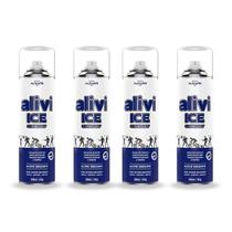Kit 4 Gelo Spray Alivi Ice 280ml Esportivo Massagem Dor Muscular Kit 4 Gelo Spray Alivi Ice 280ml Esportivo Massagem Dor Muscular