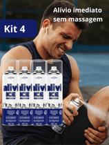 Kit 4 Gelo Spray Alivi Ice My Health 280ml Alívio Imediato para Dores Musculares Torções e Cansaço