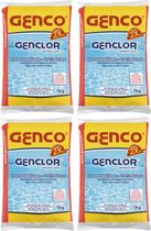 kit 4 Genclor Cloro Granulado Estabilizado Dicloro Piscina 1kg kit 4 Genclor Cloro Granulado Estabilizado Dicloro Piscina 1kg