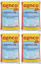 kit 4 Genclor Cloro Granulado Estabilizado Dicloro Piscina 1kg kit 4 Genclor Cloro Granulado Estabilizado Dicloro Piscina 1kg