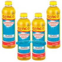 Kit 4 Genco Genfloc Clarificante Decantador Auxiliar de Filtração Produto Para Piscinas