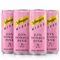 Kit 4 Gin Tônica Pink SCHWEPPES 269ml - Drink Pronto