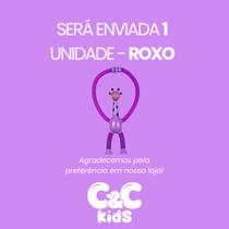Kit 4 girafas estica e gruda melman pop it tubo tiktok com luz brinquedo para crianças