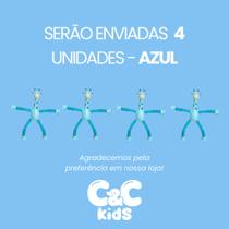 Kit 4 girafas estica e gruda melman pop it tubo tiktok com luz brinquedo para crianças