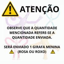 Kit 4 girafas estica e gruda melman pop it tubo tiktok com luz brinquedo para crianças