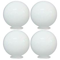 Kit 4 Globos para Poste de Jardim Leitoso 15X30cm Iluminação Externa PVC Global Dital