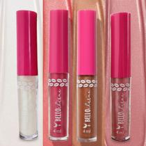 Kit 4 Gloss Labial Lip Volume com vitamina E Ácido Hialurônico e Mentol Bello Chame Kit 4 Gloss Labial Lip Volume com vitamina E Ácido Hialurônico e Mentol Bello Chame