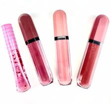 Kit 4 gloss lips matte cores vibrantes 16 horas hidratante exclusivo cremoso