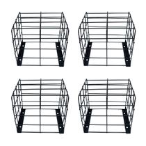 Kit 4 Grade Câmera Gaiola Segurança Quadrada Branca E Preta