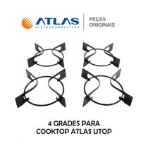 Kit 4 grades de fogão grelha atlas cooktop utop 4 peças