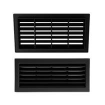 Kit 4 Grades Ventilação 30x13cm Preta Alta Qualidade Kit 4 Grades Ventilação 30x13cm Preta Alta Qualidade