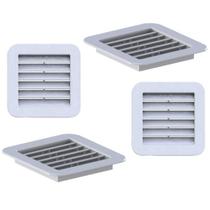 Kit 4 Grades Ventilação Quadrada Encaixe 13x13 Exaustores Kit 4 Grades Ventilação Quadrada Encaixe 13x13 Exaustores