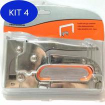 Kit 4 Grampeador Pinador Profissional Alta Pressão Tapeceiro