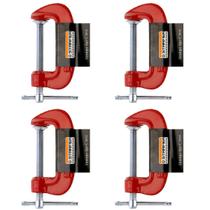 Kit 4 Grampo Tipo C Leve Marceneiro Carpinteiro 2 Polegadas Kit 4 Grampo Tipo C Leve Marceneiro Carpinteiro 2 Polegadas