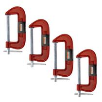 Kit 4 Grampo Tipo C Marceneiro Carpinteiro 4 Polegadas