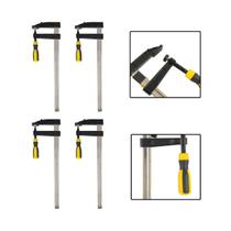 Kit 4 Grampos Carpinteiro Tipo F Sargento 200X80Mm 8 Pol