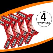 Kit 4 Grampos Sargento Angular 90 Graus 3" Polegadas REFORÇADO 100% EM AÇO