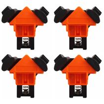 Kit 4 Grampos Sargentos Cantoneira Angular 90 Graus Marceneiro Morsa 75mm