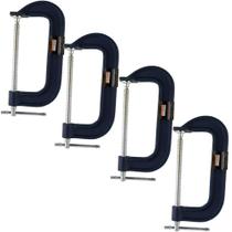 Kit 4 Grampos Tipo C Marceneiro Carpinteiro Pesado 10 Polegadas