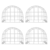 Kit 4 Grande Câmera Redonda Gaiola Proteção Branca E Preta