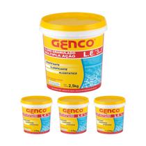 Kit 4 Granulado 2,5kg Multipla Acao 3 Em 1 P Piscina Genco