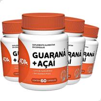 Kit 4 Guaraná Áçaí Suplemento Energético 240 Cápsulas Vigor Cafeína Concentração Energia Natural Kit 4 Guaraná Áçaí Suplemento Energético 240 Cápsulas Vigor Cafeína Concentração Energia Natural