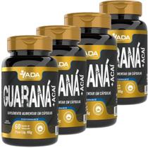 Kit 4 Guaraná Áçaí Suplemento Energético 240 Cápsulas Vigor Cafeína Concentração Energia Natural