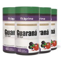 Kit 4 Guaraná Com Açai 60 Cápsulas 750mg Fitoprime