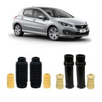 Kit 4 Guarda Pó + Batente Amortecedor Peugeot 308 2017-2019