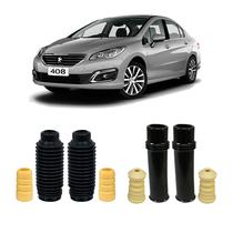 Kit 4 Guarda Pó + Batente Suspensão Peugeot 408 2016-2018